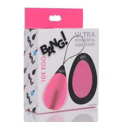 Bang! - 10X Vibrating Egg w/RC (Pink) - One Stop Adult Shop