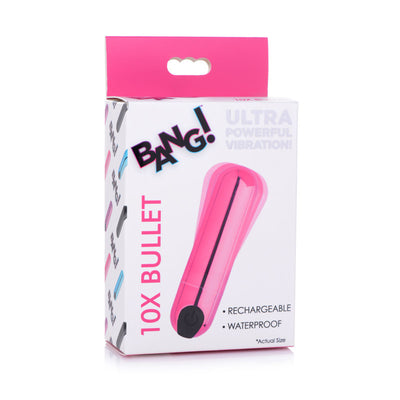 Bang! - 10X Vibrating Metallic Bullet (Pink) - One Stop Adult Shop