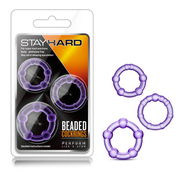 Stay Hard Beaded Cockrings - One Stop Adult Shop