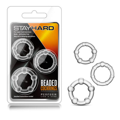 Stay Hard Beaded Cockrings - One Stop Adult Shop