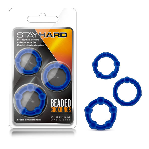 Stay Hard Beaded Cockrings - One Stop Adult Shop