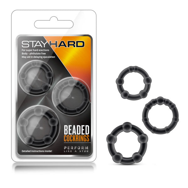 Stay Hard Beaded Cockrings - One Stop Adult Shop