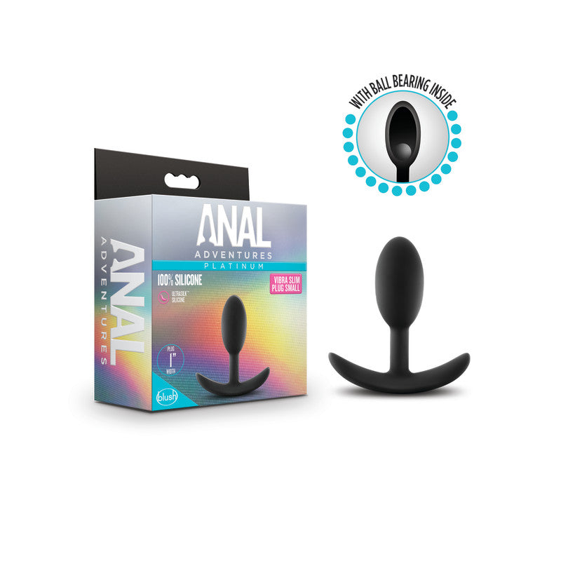 Anal Adventures Platinum Vibra Slim Plug - One Stop Adult Shop