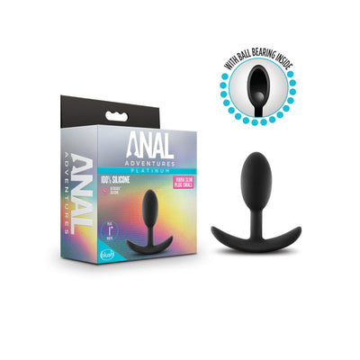 Anal Adventures Platinum Vibra Slim Plug - One Stop Adult Shop