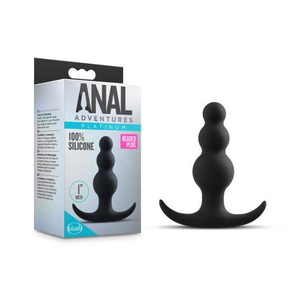 Anal Adventures Platinum - Beaded Plug - One Stop Adult Shop