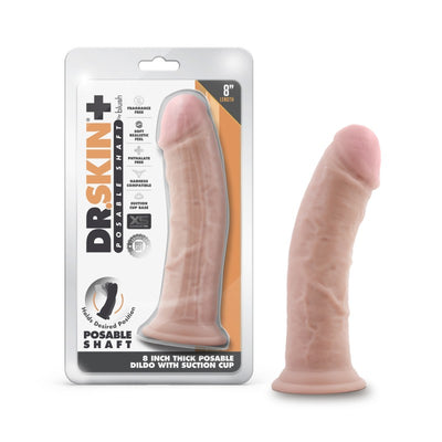 Dr. Skin Plus 8'' Thick Posable Dildo - One Stop Adult Shop