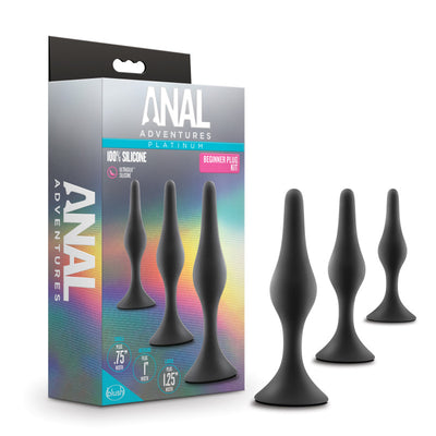 Anal Adventures Platinum Silicone Beginner Plug Kit - One Stop Adult Shop