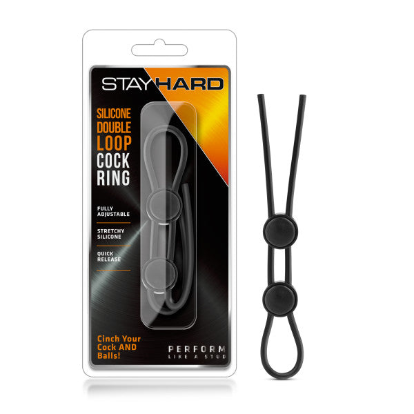 Stay Hard Silicone Double Loop Cock Ring - One Stop Adult Shop