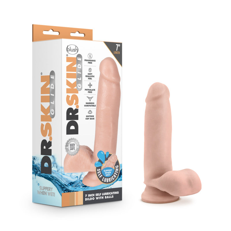 Dr. Skin Glide 7 Inch Self Lubricating Dildo - One Stop Adult Shop