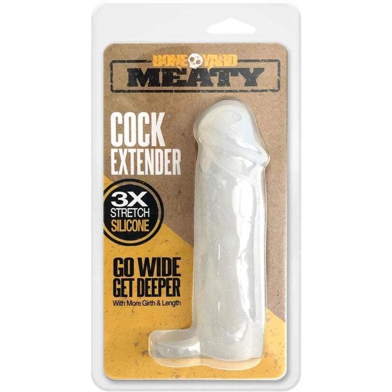 Boneyard Meaty Cock Extender - Clear - One Stop Adult Shop