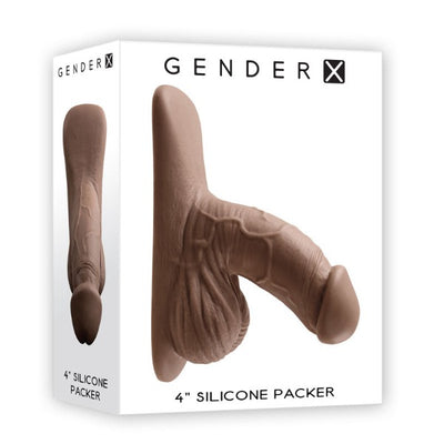 Gender X 4'' SILICONE PACKER DARK - One Stop Adult Shop