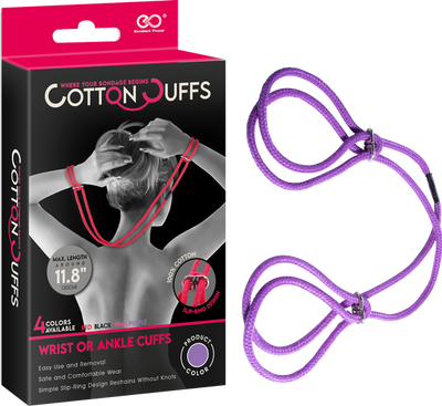 Cotton On Cuffs Purple - One Stop Adult Shop