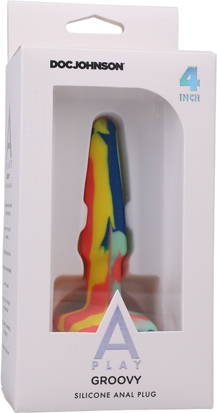 Groovy Silicone Anal Plug 4" Sunrise - One Stop Adult Shop