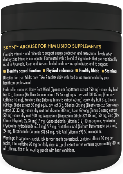 Arouse For Him - Libido Supplements 60 Tablets - One Stop Adult Shop