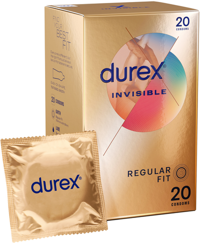 Durex Invisible Regular Fit 20's - One Stop Adult Shop