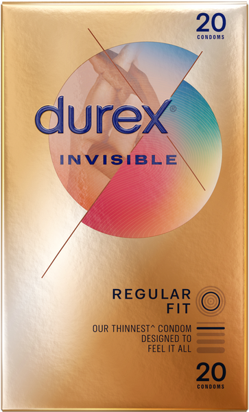 Durex Invisible Regular Fit 20's - One Stop Adult Shop