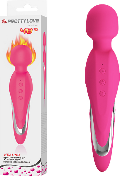 Rechargeable Warming Wand (Michael) (Pink) - One Stop Adult Shop