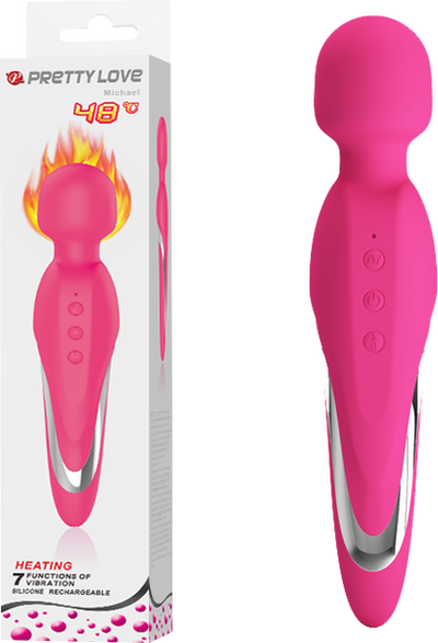 Rechargeable Warming Wand (Michael) (Pink) - One Stop Adult Shop