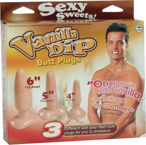 Vanilla Dip Butt Plugs (Flesh) - One Stop Adult Shop