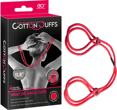 Cotton On Cuffs Red - One Stop Adult Shop
