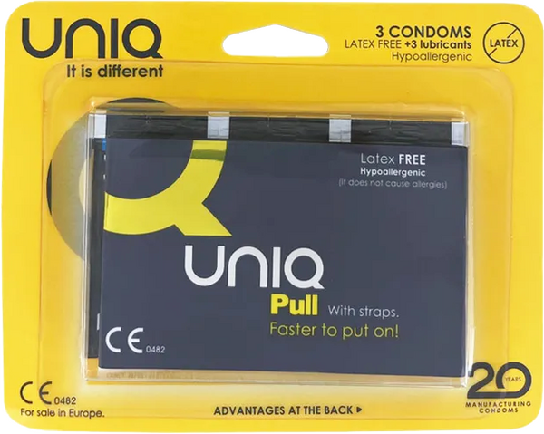 Uniq Pull With Straps Condoms - One Stop Adult Shop