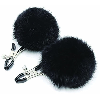 Sexy AF - Clamp Couture Black Puff Balls - One Stop Adult Shop