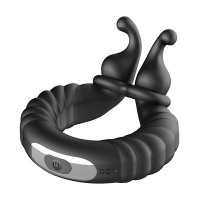 F-24: TEXTURED VIBRATING COCKRING - BLACK - One Stop Adult Shop