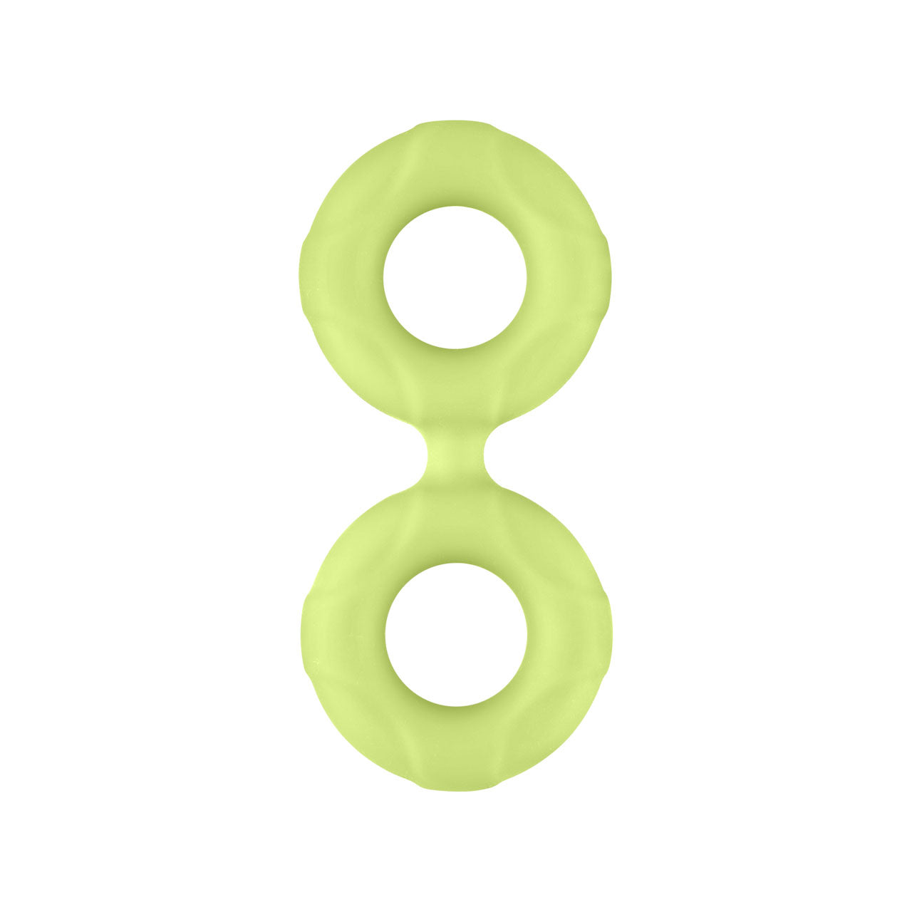 F-81: DOUBLE RING (LIQUID SILICONE) 44MM - GLOW - One Stop Adult Shop