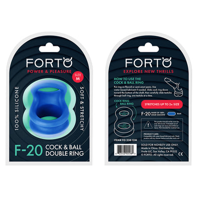 F-20: BALLS STRETCHER (LIQUID SILICONE) MEDIUM - BLUE - One Stop Adult Shop