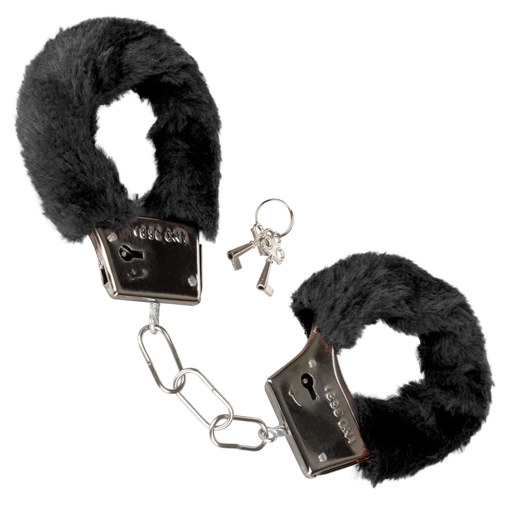 Playful Furry Cuffs Black - One Stop Adult Shop