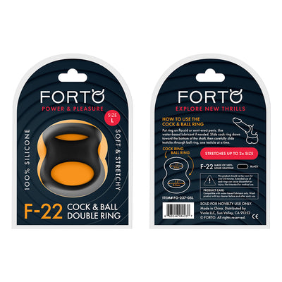 F-22: D RING (LIQUID SILICONE) LARGE - BLACK - One Stop Adult Shop