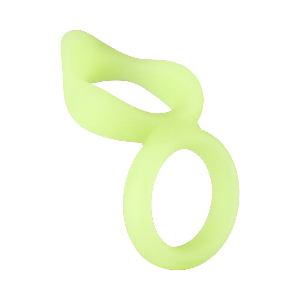 F-88: DOUBLE RING 100% LIQUID SILICONE GLOW - One Stop Adult Shop