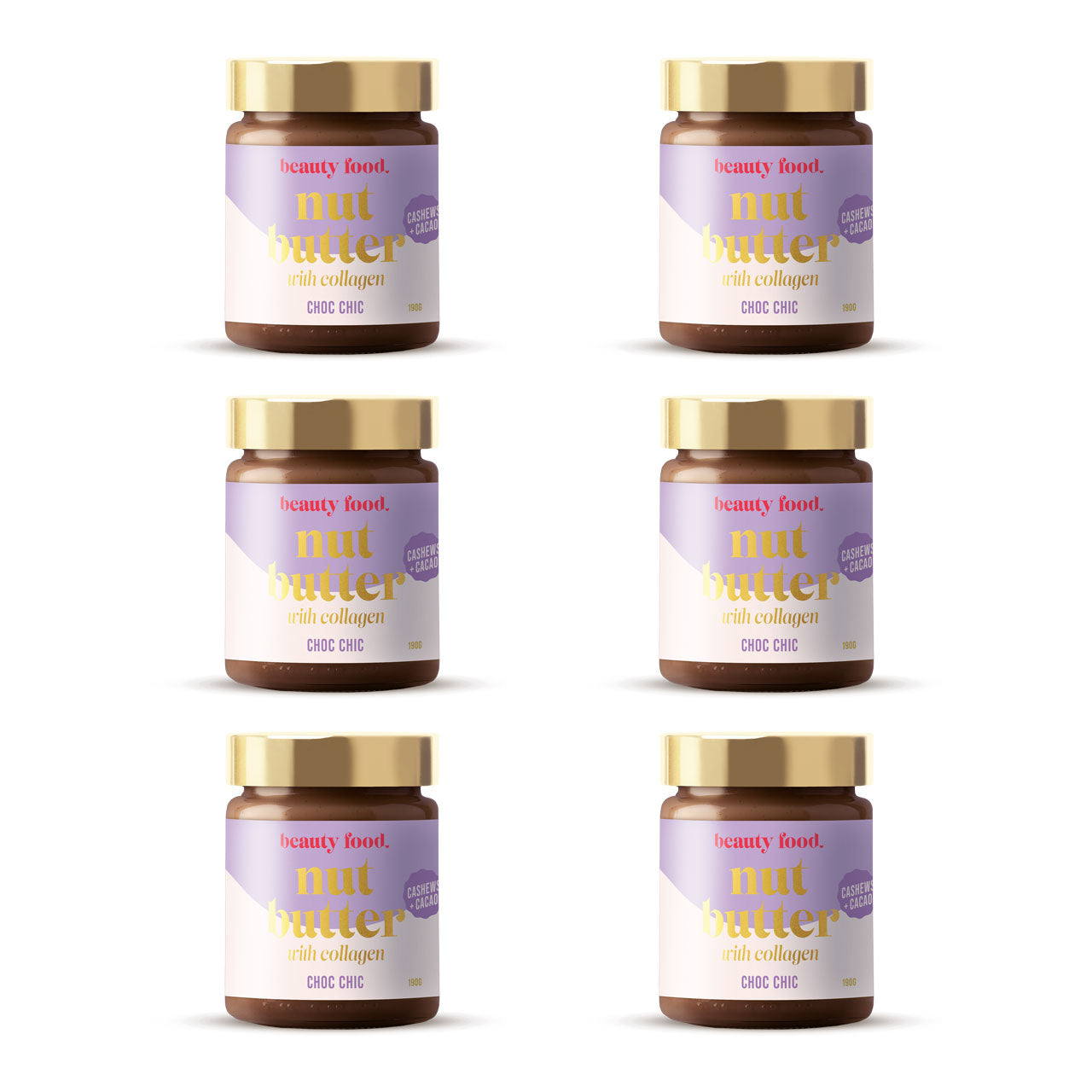 Collagen Nut Butter Choc Chic 190g box of 6 - One Stop Adult Shop