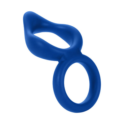 F-88: DOUBLE RING 100% LIQUID SILICONE BLUE - One Stop Adult Shop