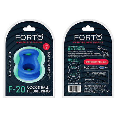 F-20: BALLS STRETCHER (LIQUID SILICONE) SMALL - BLUE - One Stop Adult Shop