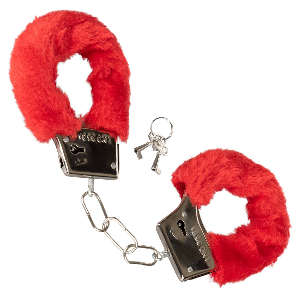 Playful Furry Cuffs Red - One Stop Adult Shop