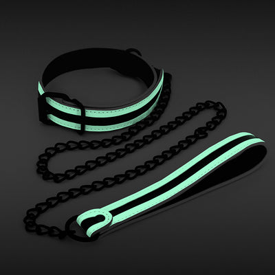 GLO Bondage Collar and Leash - One Stop Adult Shop