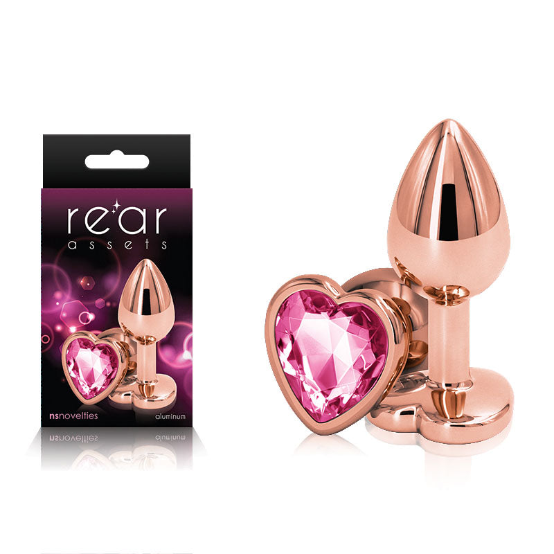 Rear Assets Rose Gold Heart Small - One Stop Adult Shop