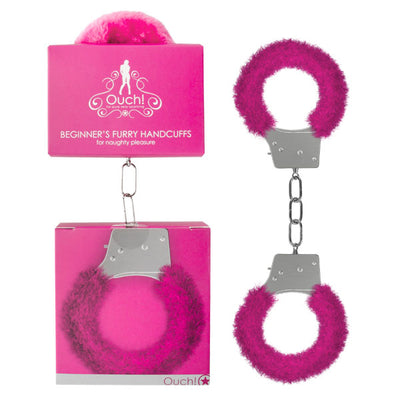 Ouch Beginner's Furry Handcuffs - One Stop Adult Shop