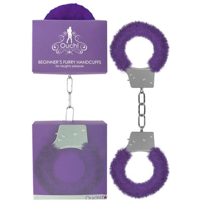 Ouch Beginner's Furry Handcuffs - One Stop Adult Shop