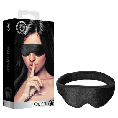 OUCH! Velvet & Velcro Adjustable Eye Mask - One Stop Adult Shop