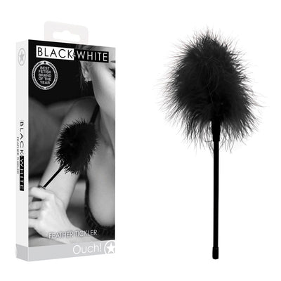 OUCH! Black & White Feather Tickler - One Stop Adult Shop