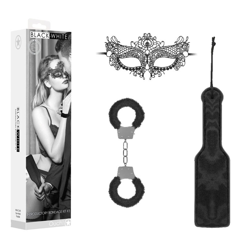 OUCH! Black & White Introductory Bondage Kit #3 - One Stop Adult Shop