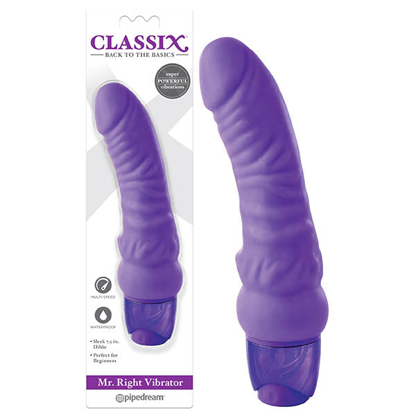 Classix - Mr Right Vibrator (Purple) - One Stop Adult Shop