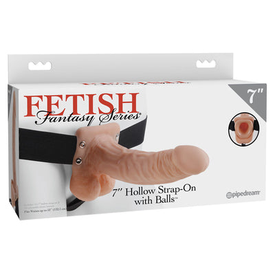 Fetish Fantasy Series 7'' Hollow Strap-On With Balls - One Stop Adult Shop