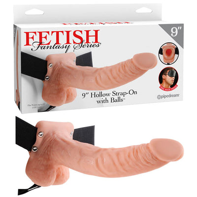 Fetish Fantasy Series 9'' Hollow Strap-on With Balls - One Stop Adult Shop