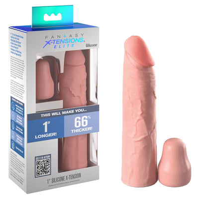 Fantasy X-Tensions Elite 1'' Silicone Extension - Flesh - One Stop Adult Shop