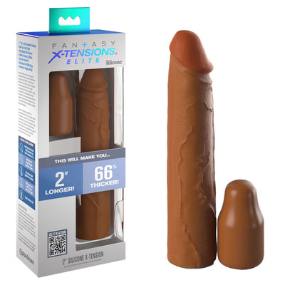 Fantasy X-Tensions Elite 2'' Silicone Extension - Tan - One Stop Adult Shop