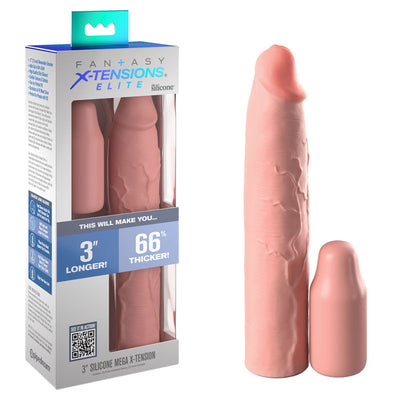 Fantasy X-Tensions Elite 3'' Silicone Extension - Flesh - One Stop Adult Shop