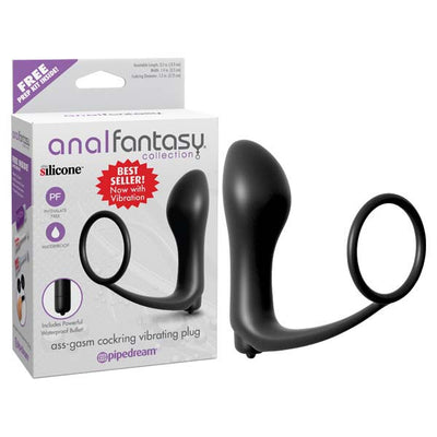 Anal Fantasy Collection - Ass-Gasm Cockring Vibrating Plug - One Stop Adult Shop